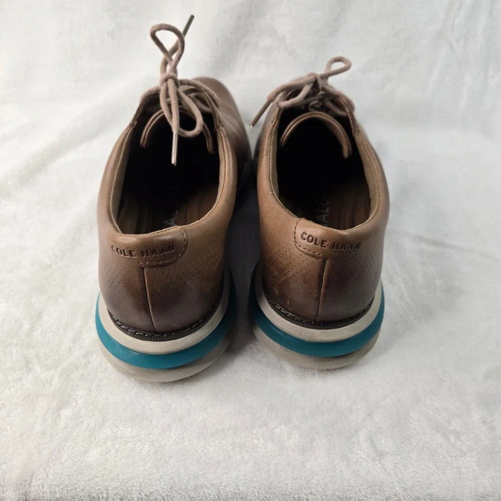 Cole Haan OriginalGrand Wingtip Oxford Mens 9M Brown Leather C37099 Blue Sole